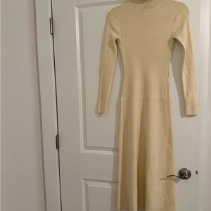 Zara Cream Long Sleeve Dress